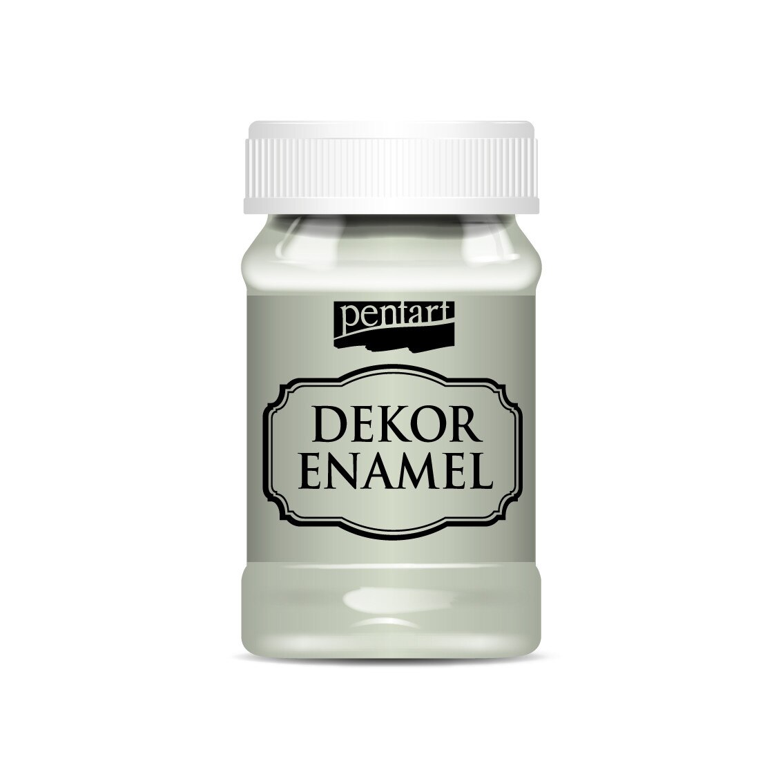 Vopsea decor email Pentart - verde muschi, 100 ml