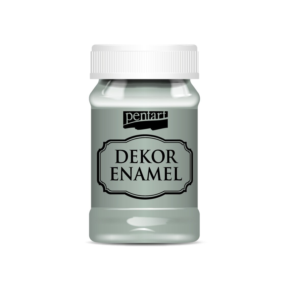 Vopsea decor email Pentart - verde masline, 100 ml