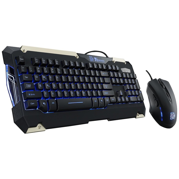 Tastatura gaming Thermaltake Commander Gear Combo, Black