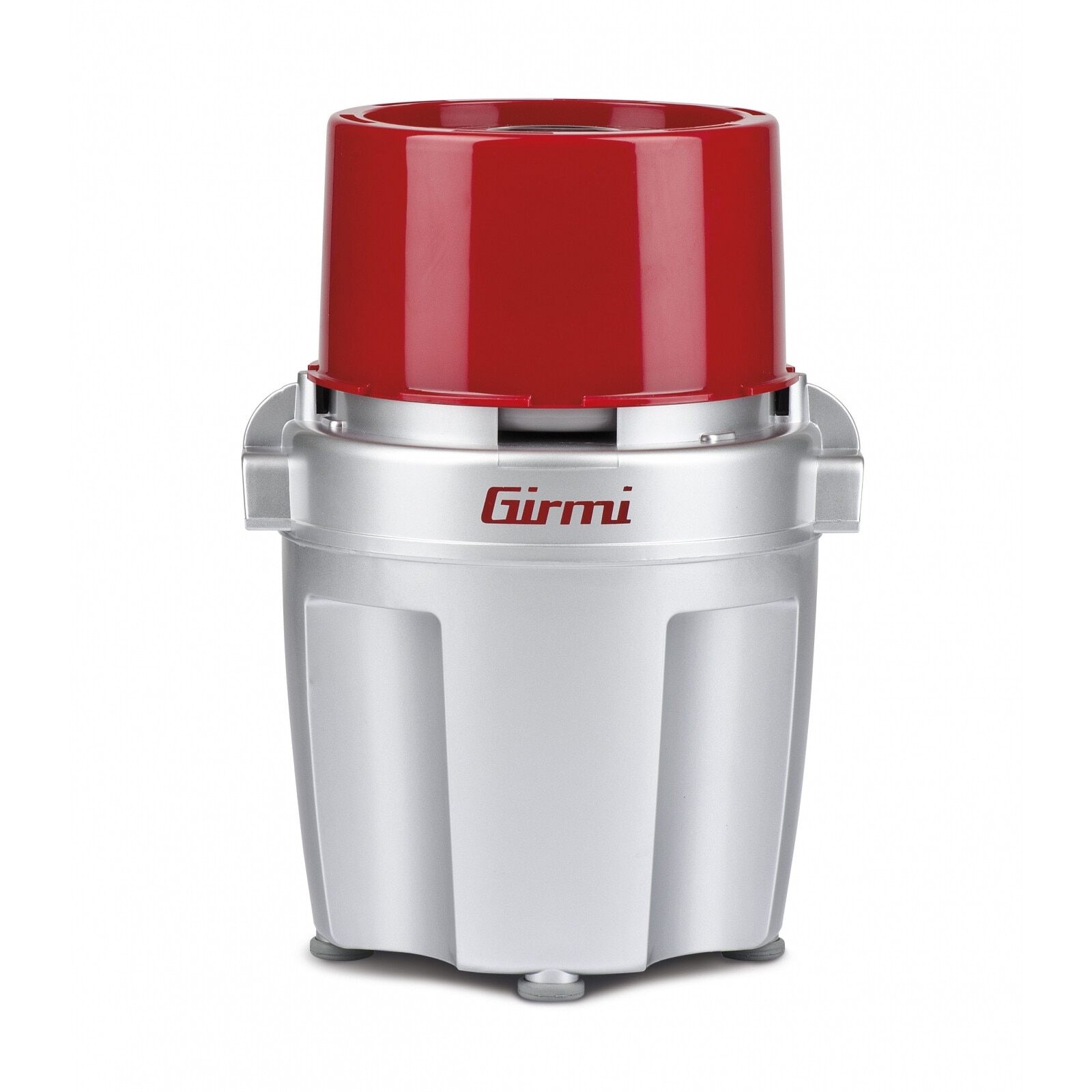 Tocator chopper Girmi - TR20 cu lame din titan, putere 500W, rosu-argintiu