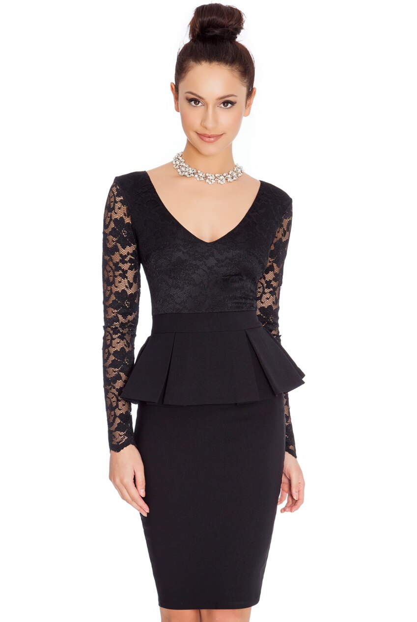 Rochie eleganta, City Goddess, Casual, Negru, marimea L INTL