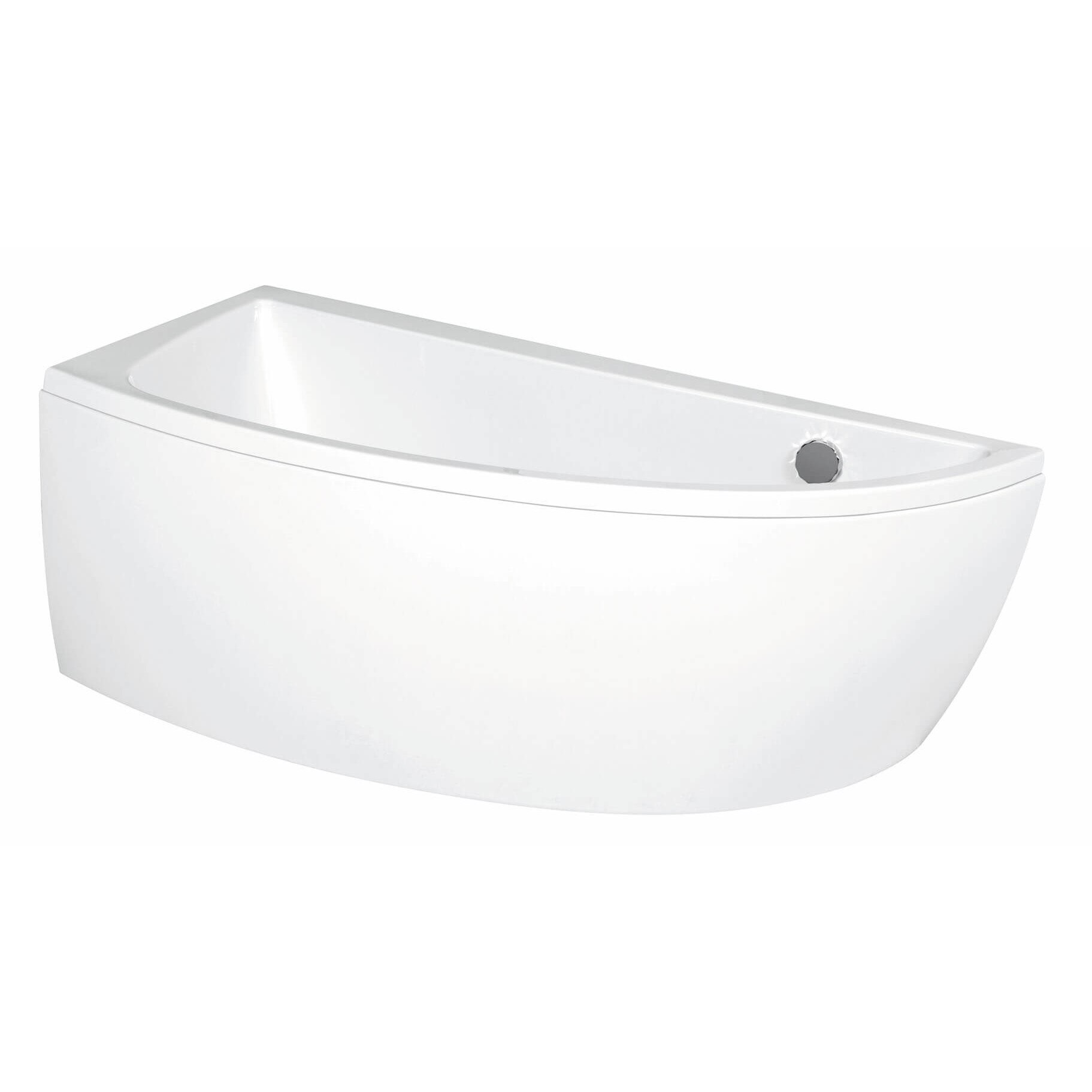 Cada asimetrica, Cersanit, Nano, 150x75 cm, de stanga, S301-064, cu picioare incluse