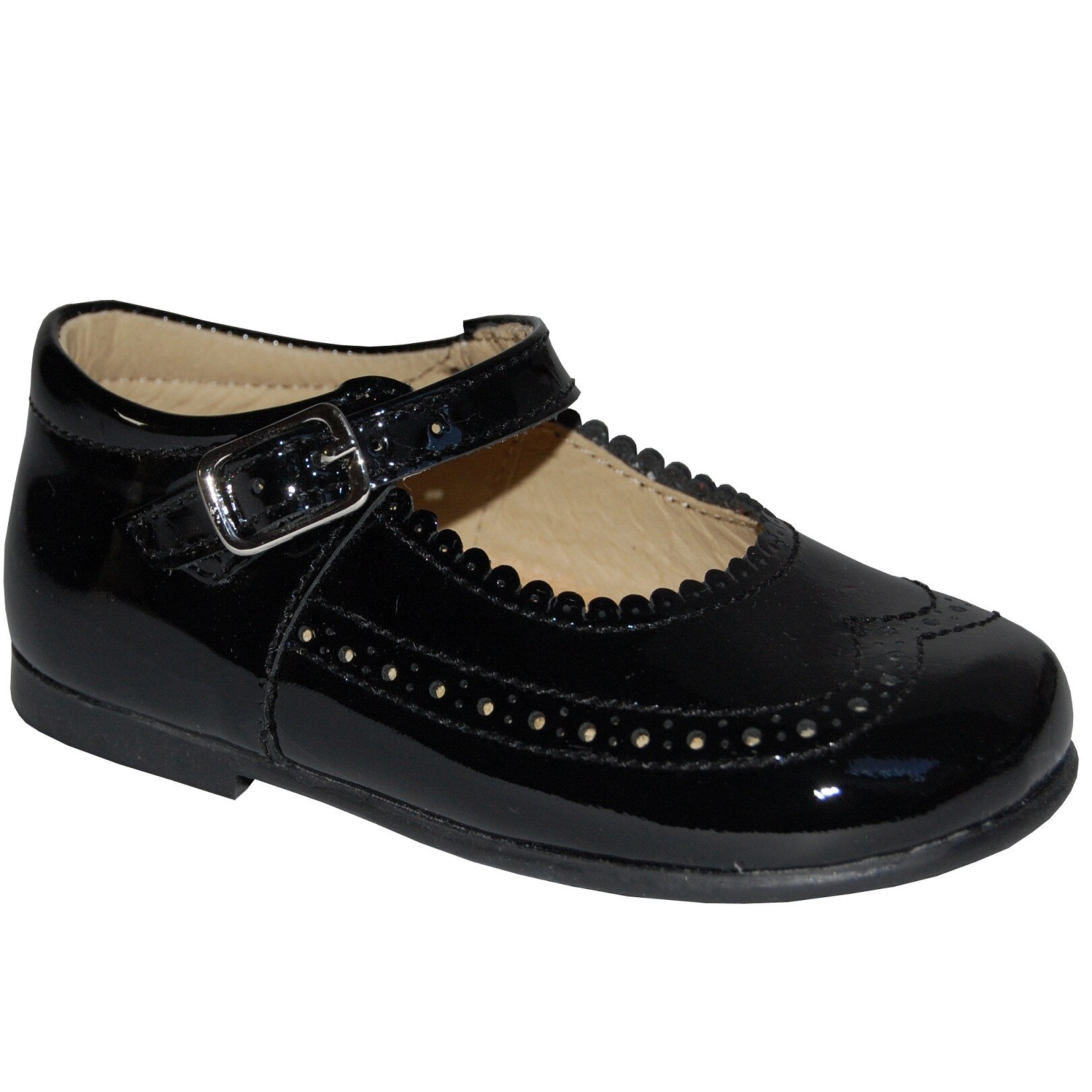 Pantofi B2022 din piele lacuita, Panyno, Negru