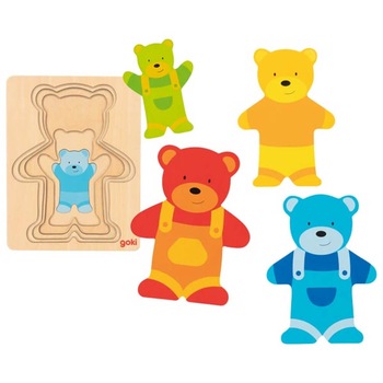 Puzzle ursulet, 5 straturi, lemn Puzzle ursulet, 5 straturi, lemn