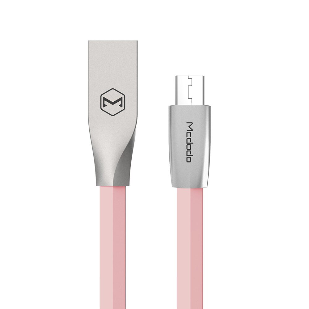 Cablu Mcdodo Zn-Link Silver MicroUSB, Roz, 1.5m, 2.4A max