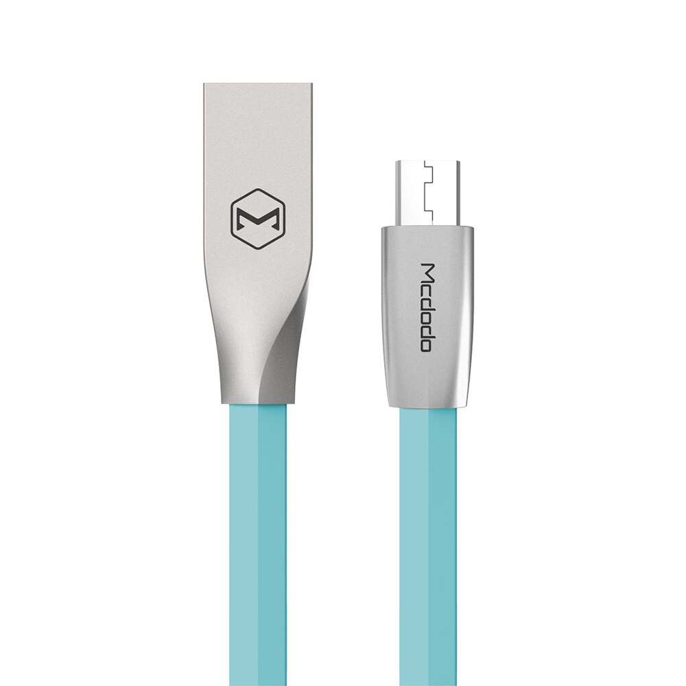 Cablu Mcdodo Zn-Link Silver MicroUSB, Albastru, 1.5m, 2.4A max
