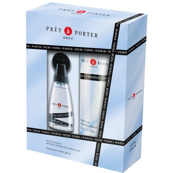 Set Pret-a-Porter Original, Femei: Apa de toaleta, 50 ml + Deodorant spray, 200 ml Set Pret-a-Porter Original, Femei: Apa de toaleta, 50 ml + Deodorant spray, 200 ml