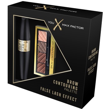 Set Max Factor: Mascara False Lash Effect, Black, 13 ml + Kit de sprancene Brow Contouring Kit, 1.8 g Set Max Factor: Mascara False Lash Effect, Black, 13 ml + Kit de sprancene Brow Contouring Kit, 1.8 g