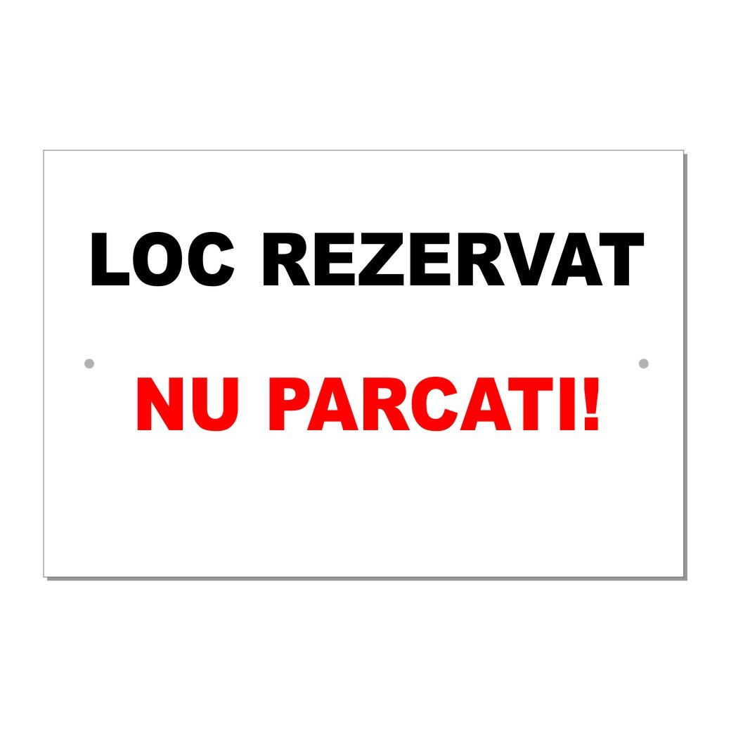 Placuta parcare, aluminiu, 30x20 cm