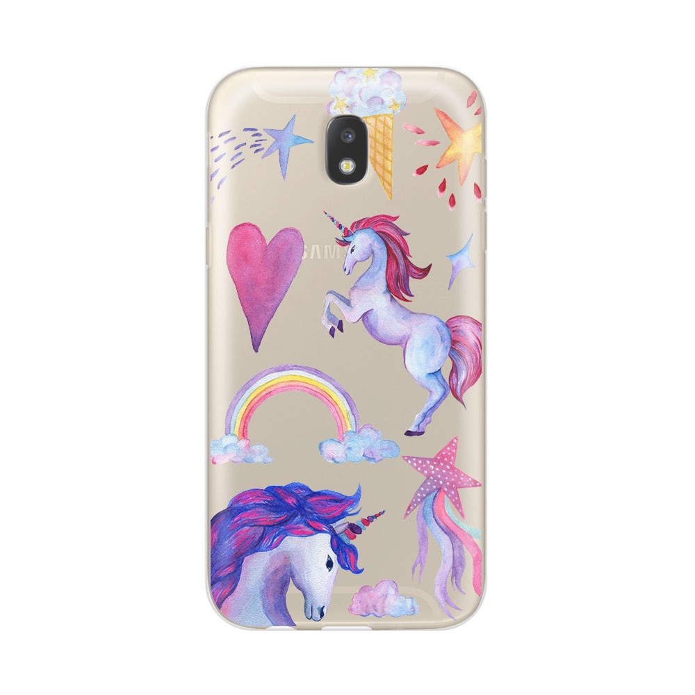 Husa Silicon Lemontti Art pentru Samsung Galaxy J5 2017, Unicorn