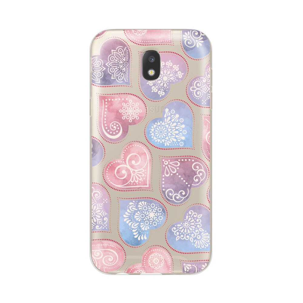 Husa Silicon Lemontti Art pentru Samsung Galaxy J5 2017, Hearts
