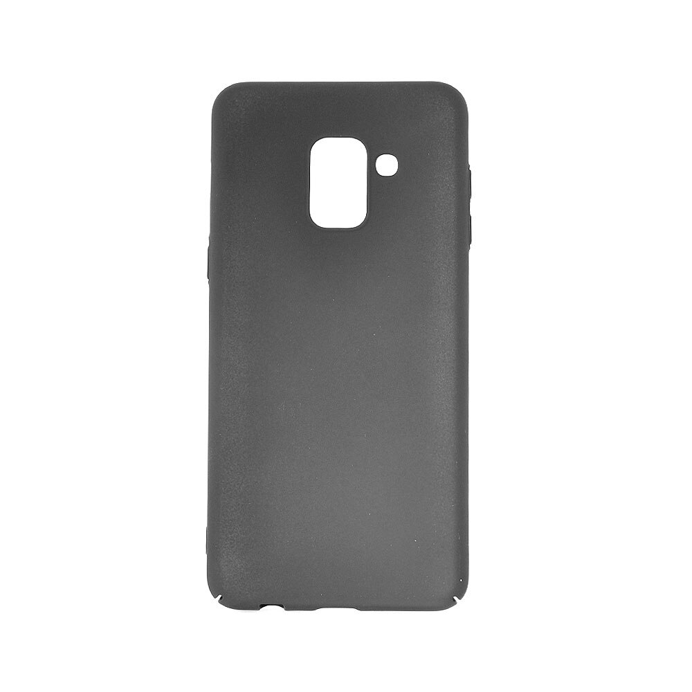 Carcasa Meleovo Metallic Slim 360 pentru Samsung Galaxy A8 Plus 2018, Negru