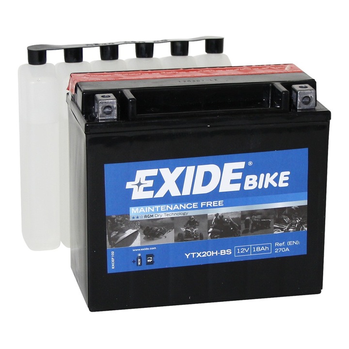 Baterie moto EXIDE 18Ah YTX20L-BS