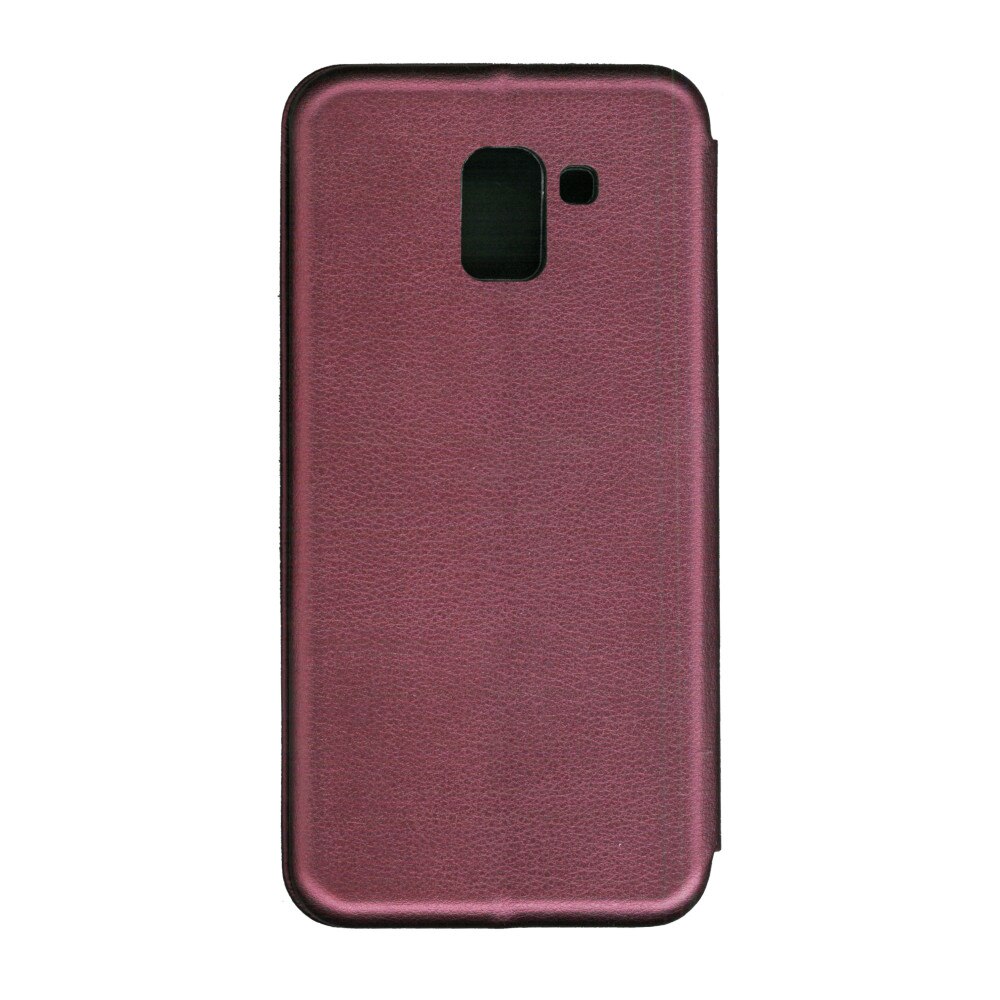 Husa de protectie tip carte, EuroCELL 360 de grade, pentru Samsung Galaxy J6 2018, visiniu