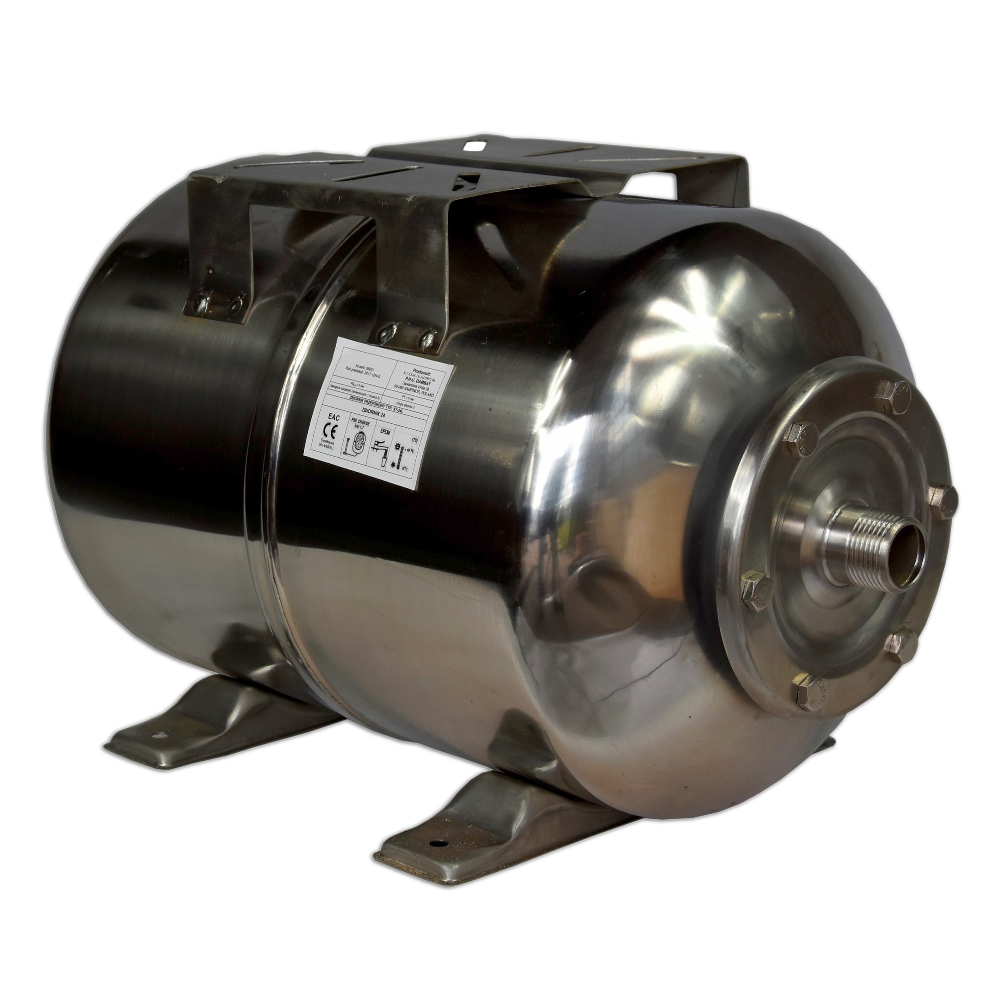 Rezervor orizontal Ibo Dambat, inox, 24 litri, IB220009