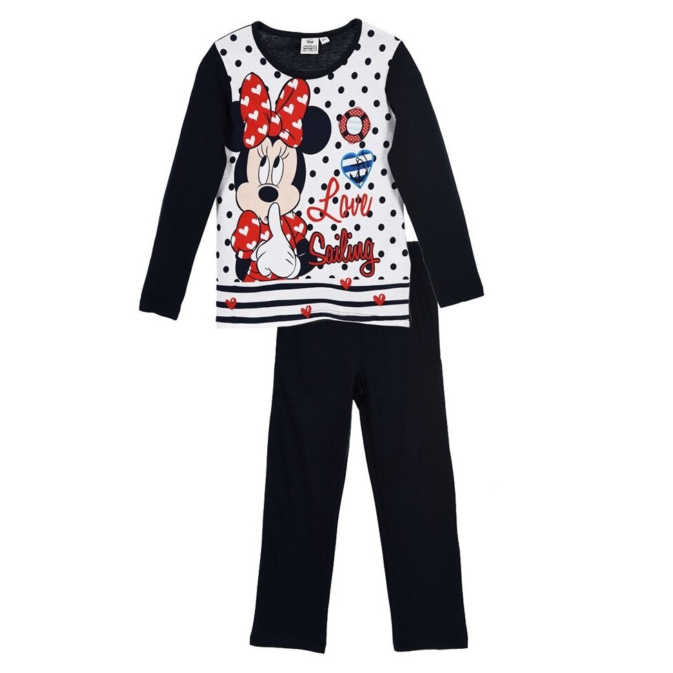Pijamale Minnie Mouse, Bleumarin/Alb, 128 CM