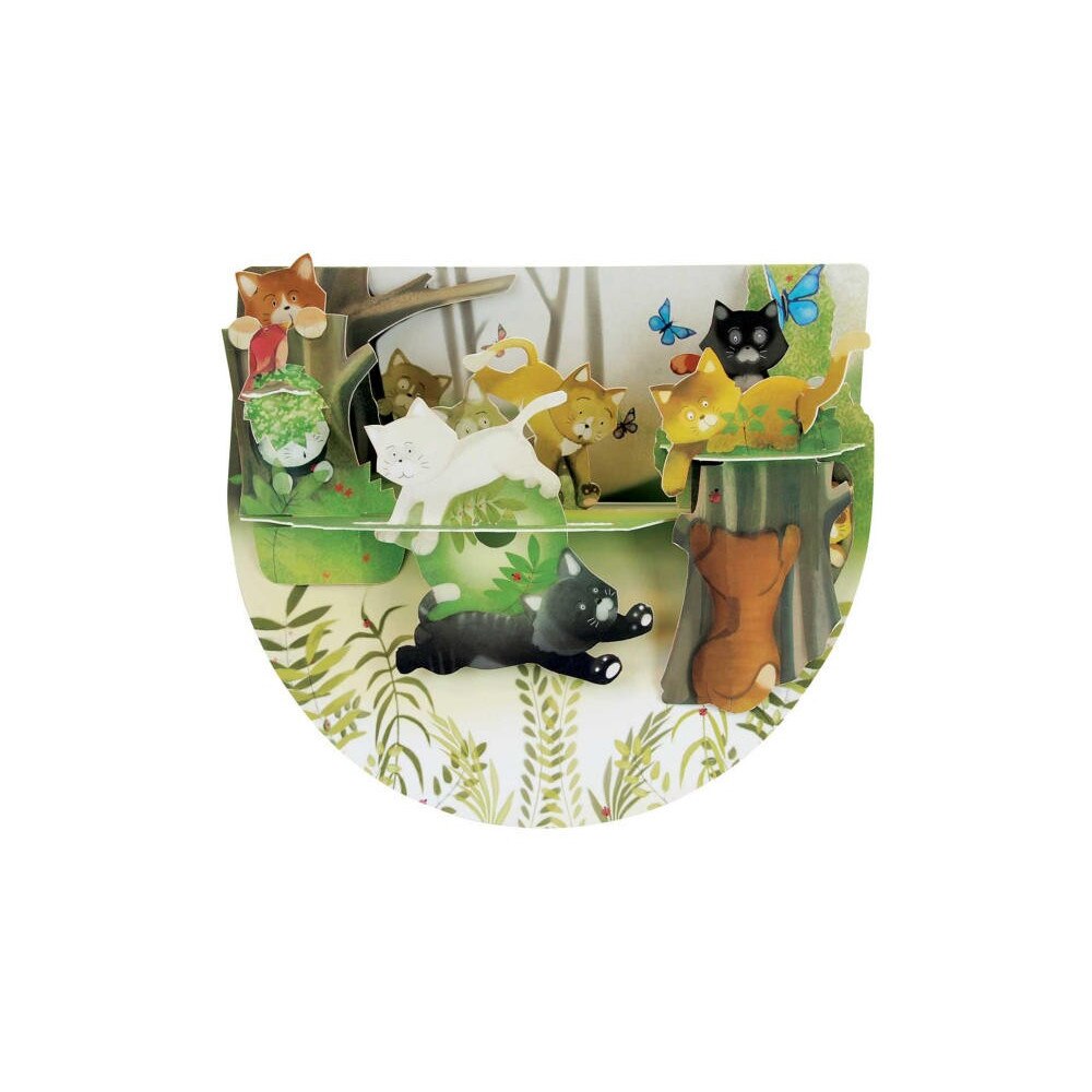 Felicitare Pop'n Rock - Garden Kittens