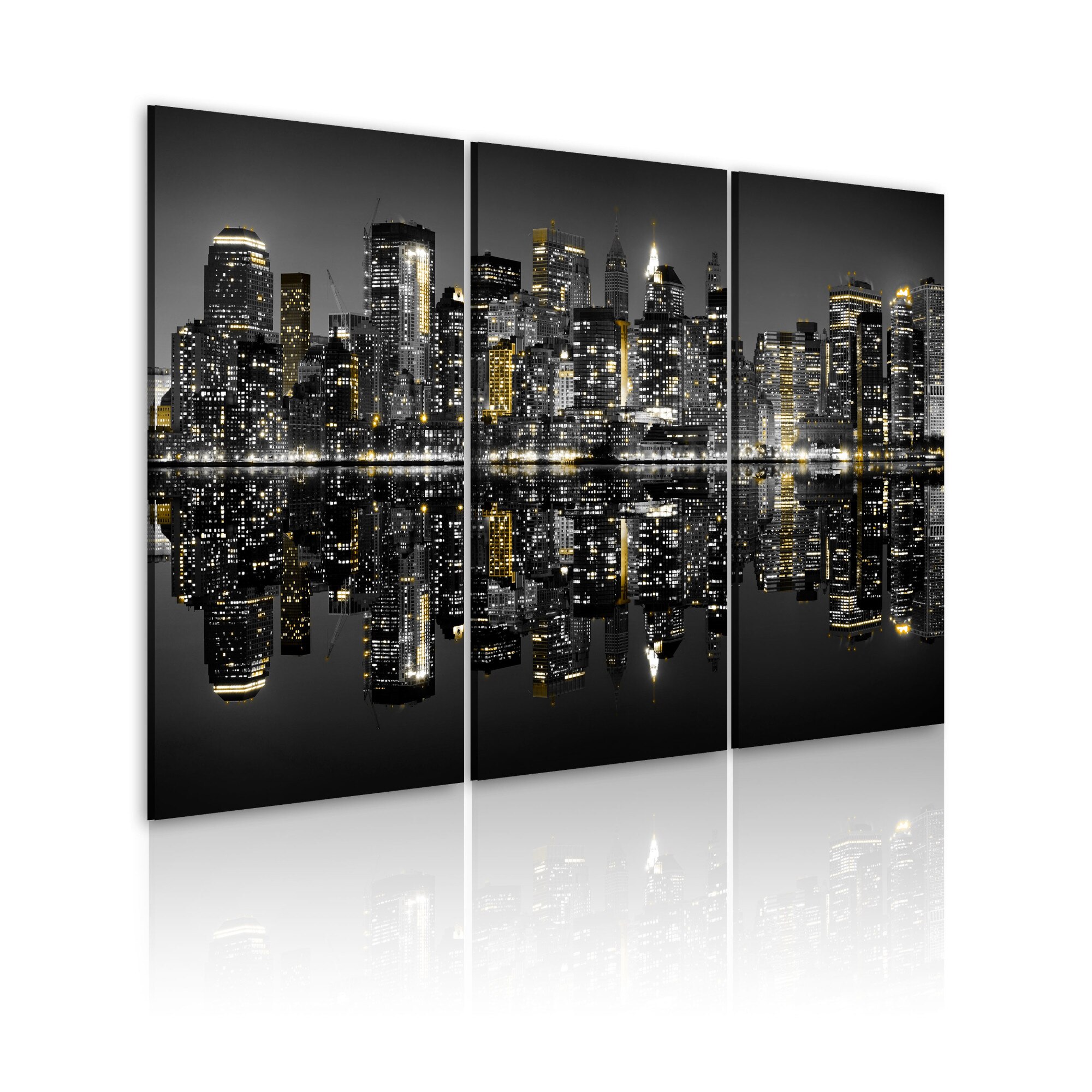 Tablou canvas 3 piese - Glittering New York - 120x80 cm