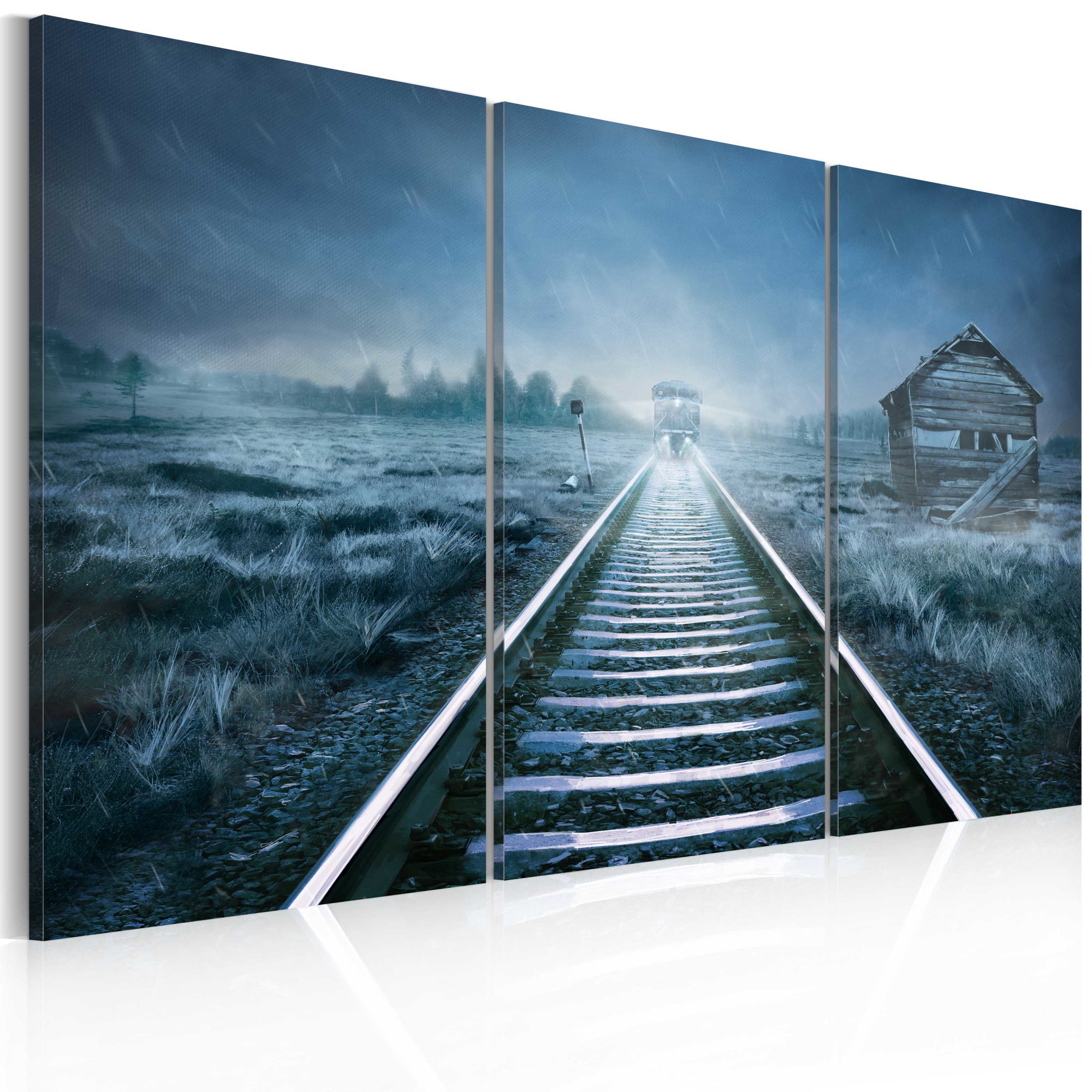Tablou canvas 3 piese - Ajourney In ceata - 60x40 cm