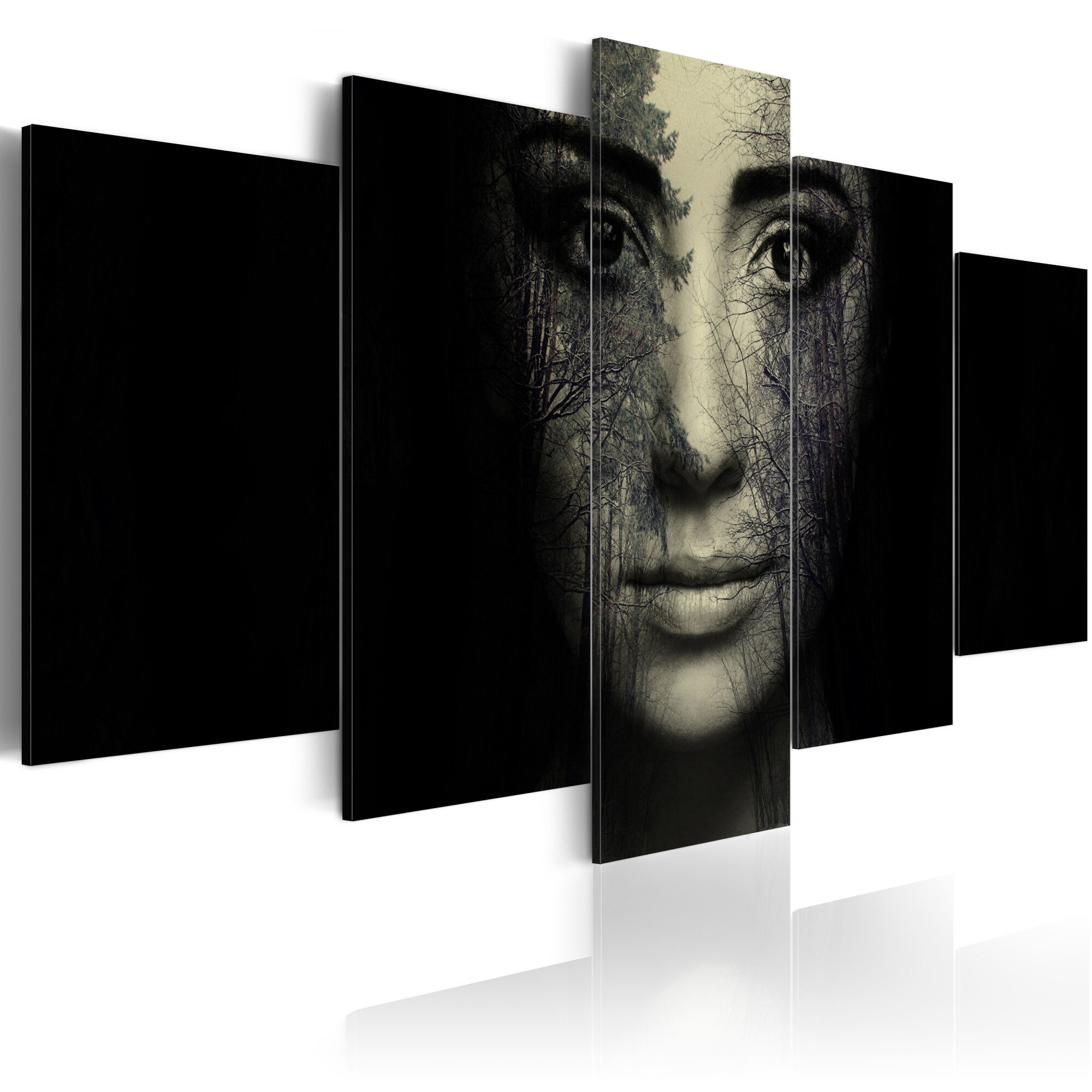 Tablou canvas 5 piese - Respiratia naturii - 100x50 cm