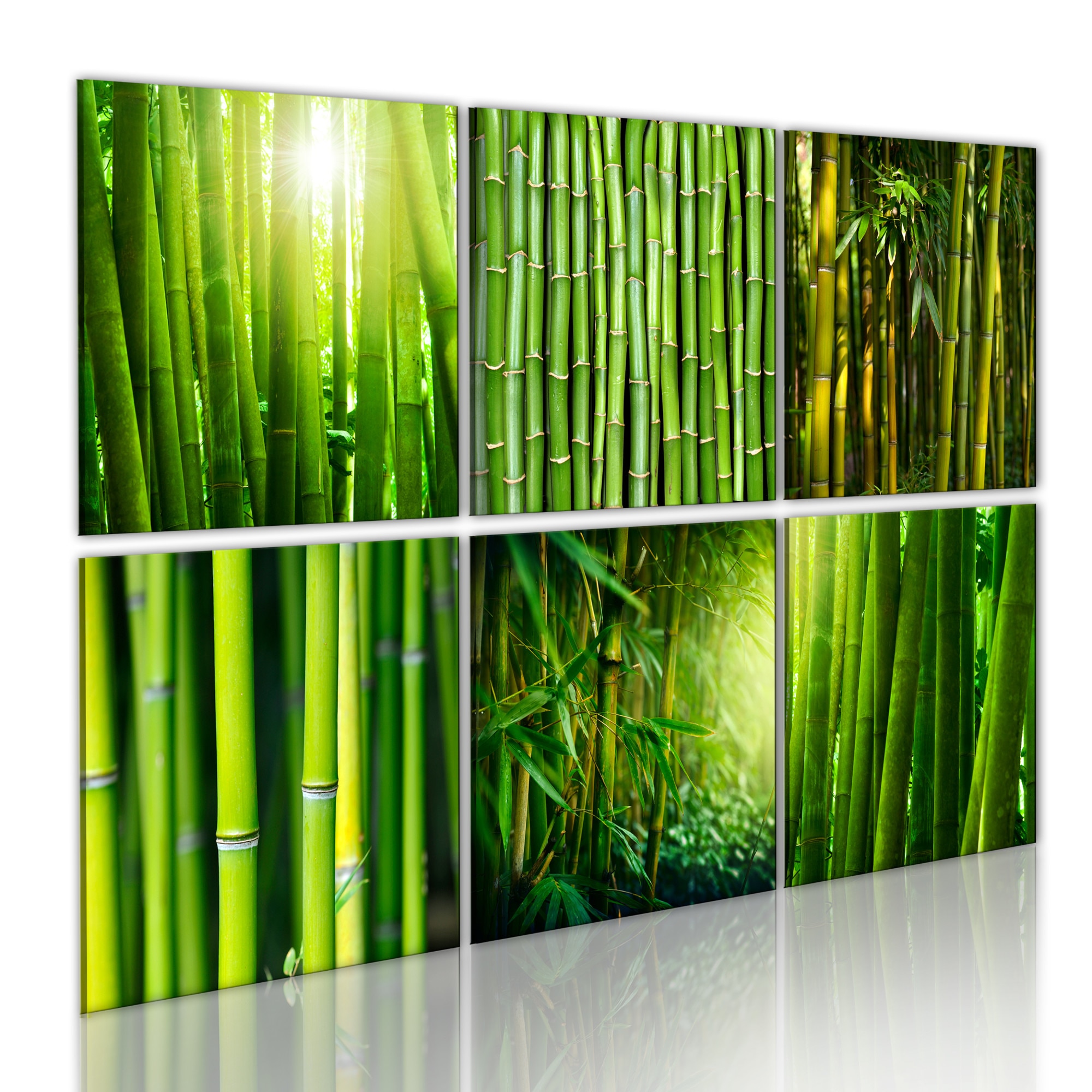 Tablou canvas 6 piese - Bamboo are multe fete - 120x80 cm