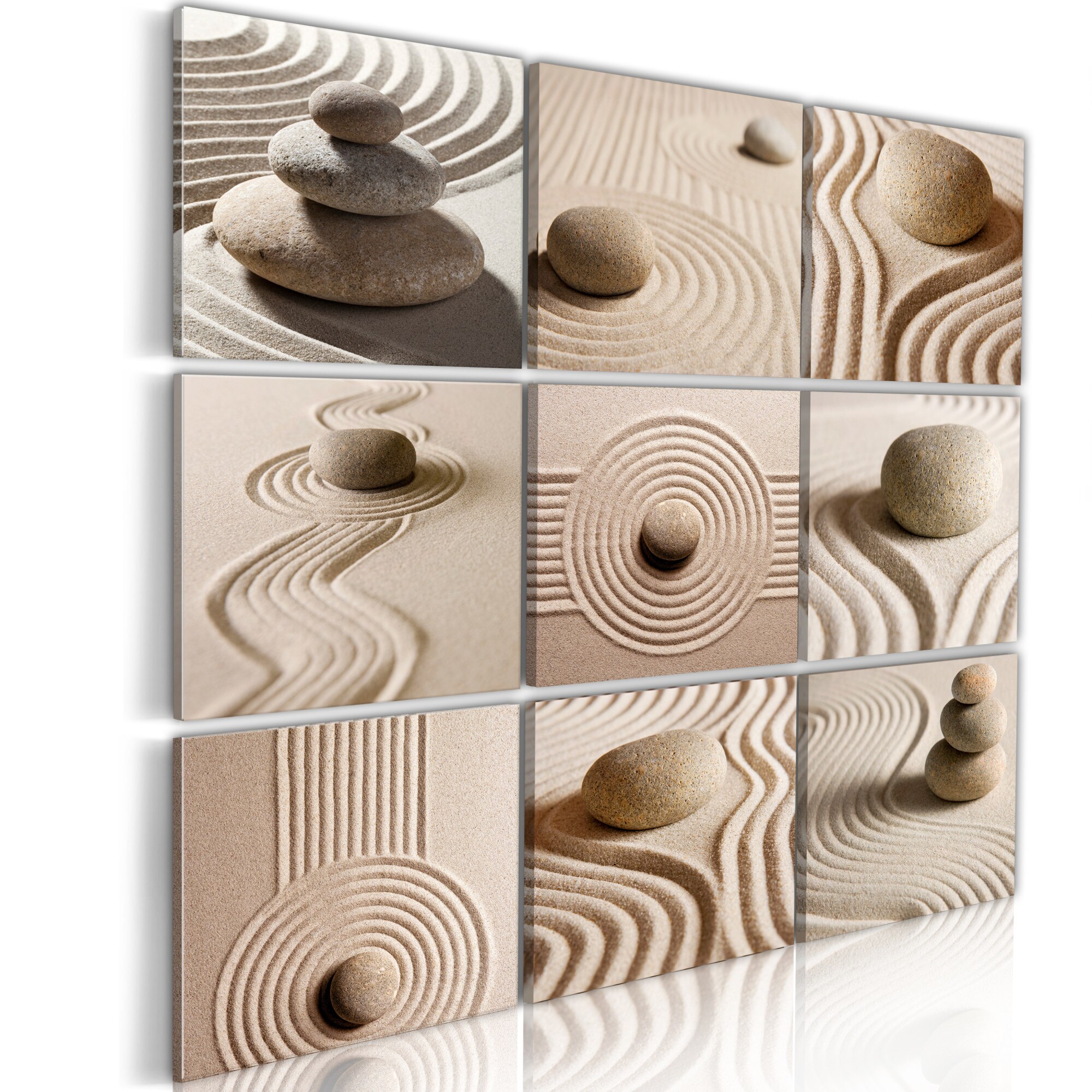 Tablou canvas 9 piese - Amintirea respiratiei - Zen - 60x60 cm