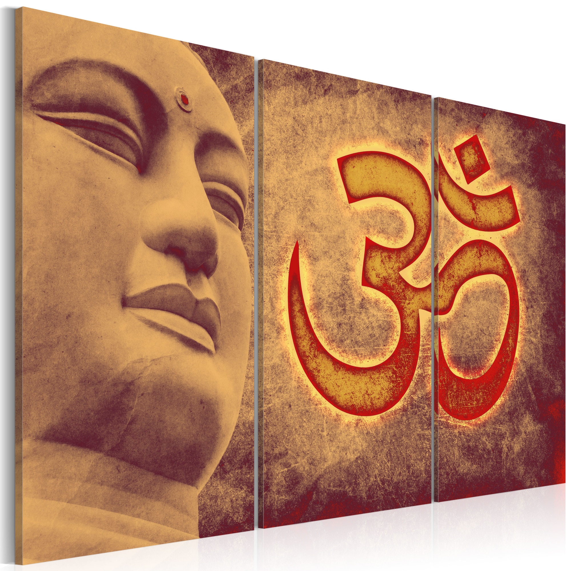 Tablou canvas 3 piese - Simbolul lui Buddha - 60x40 cm