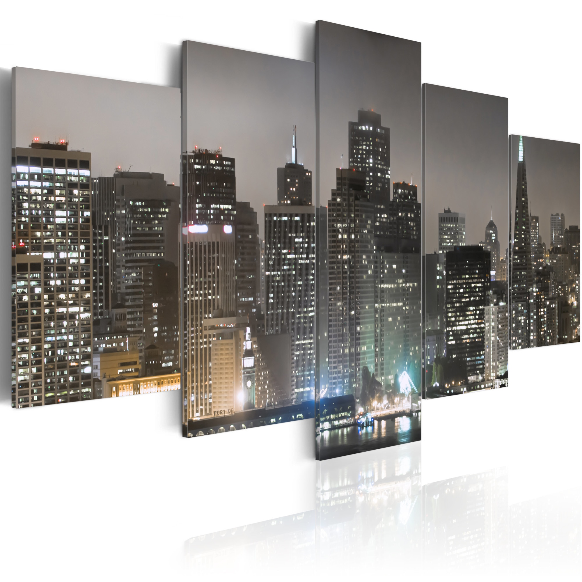 Tablou canvas 5 piese - Daca te duci la San Francisco - 100x50 cm