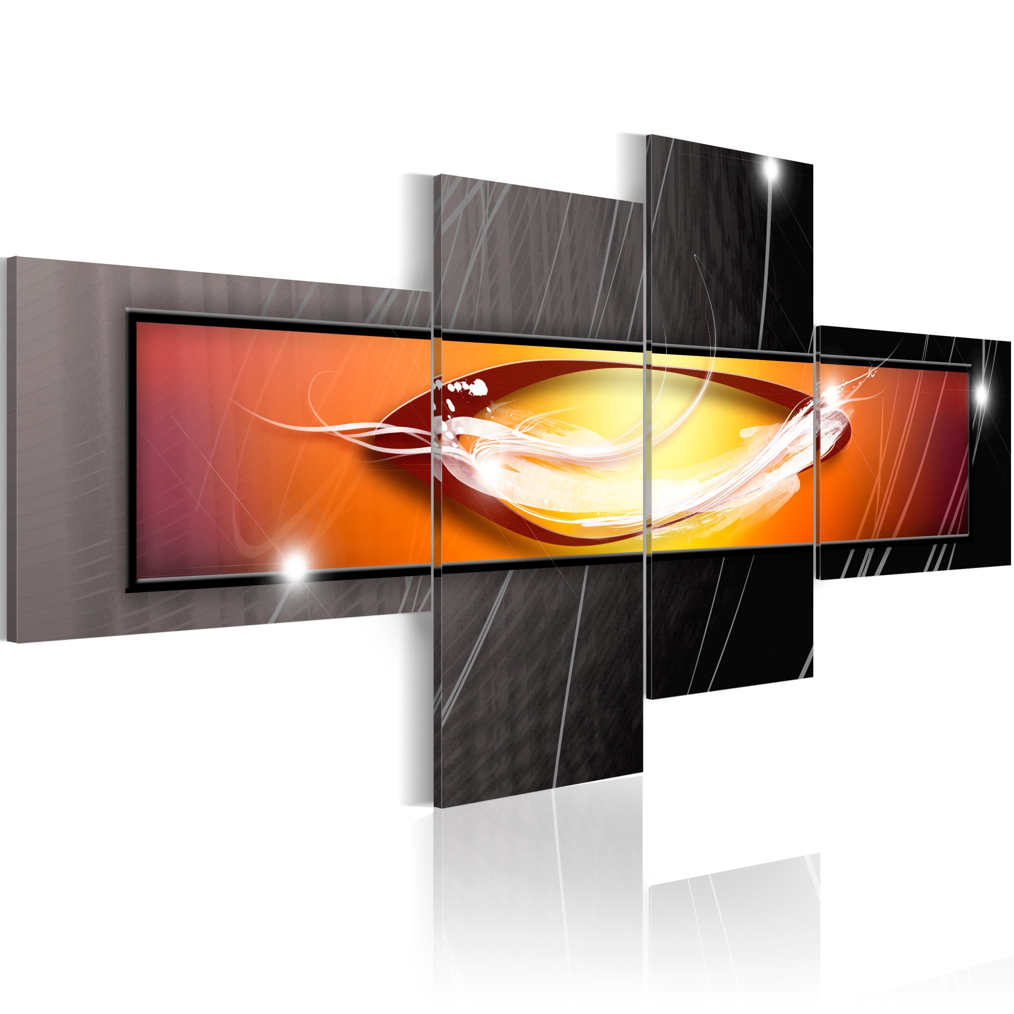 Tablou canvas 4 piese - Istoria caii mlastinoase - 100x45 cm