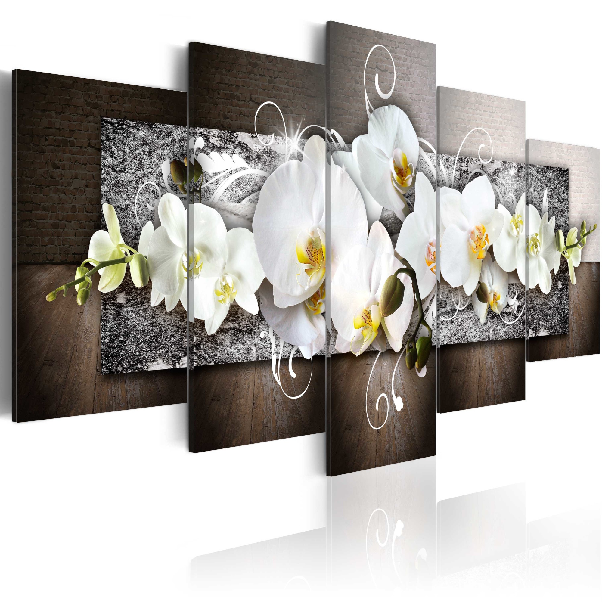 Tablou canvas 5 piese - Floare de nevinovatie - 100x50 cm