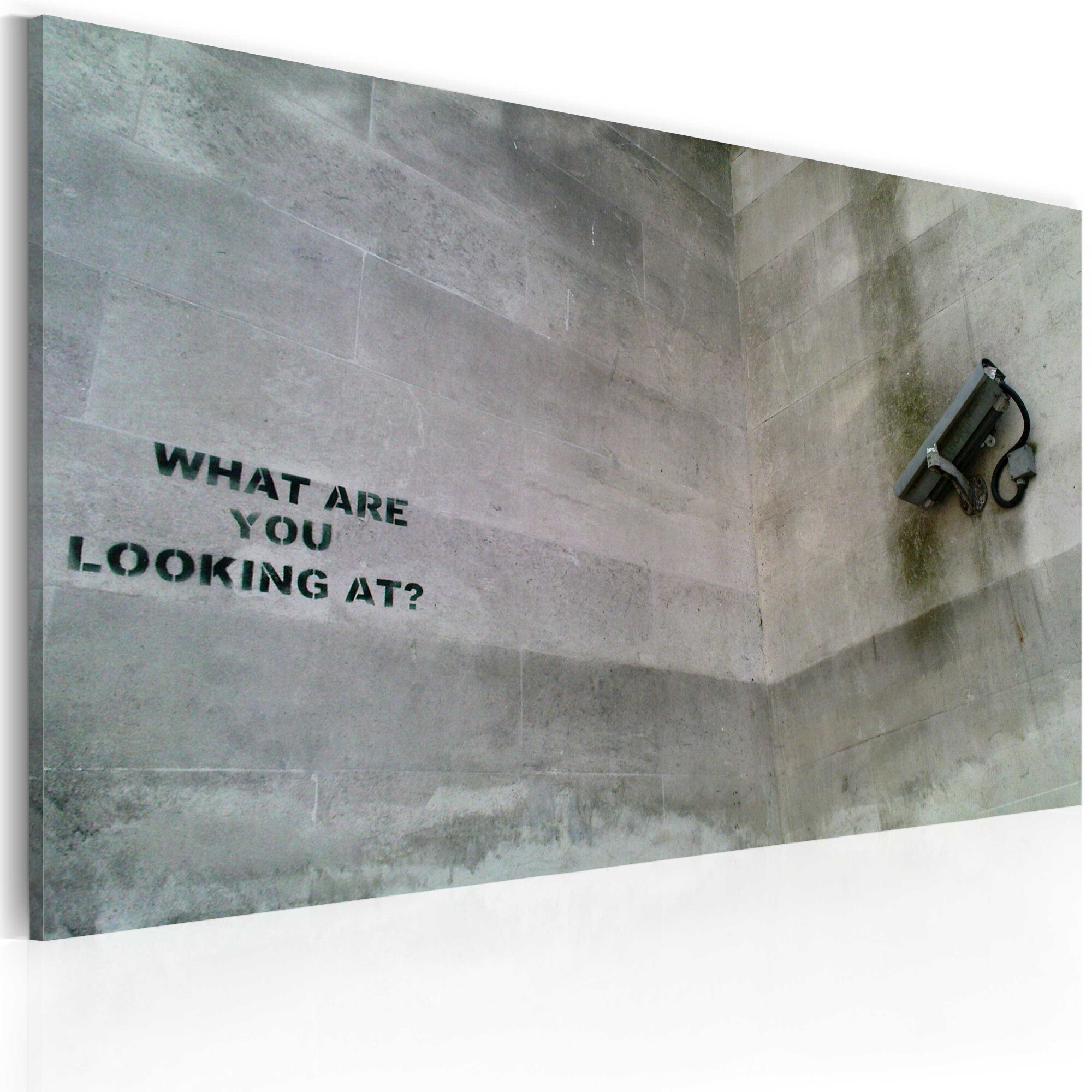 Tablou canvas - La ce te uiti? (Banksy) - 60x40 cm