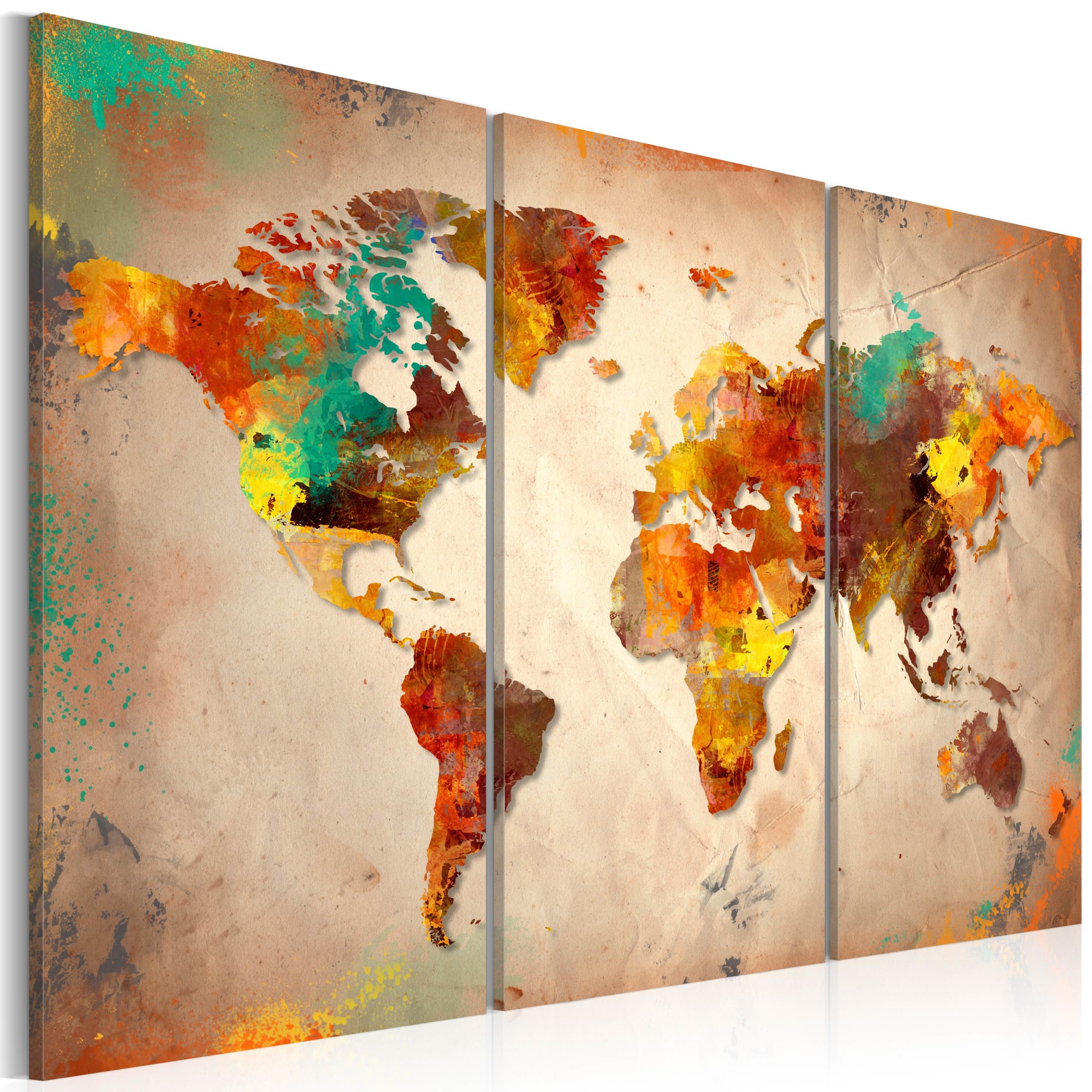 Tablou canvas 3 piese - Pictata lume triptic - 120x80 cm