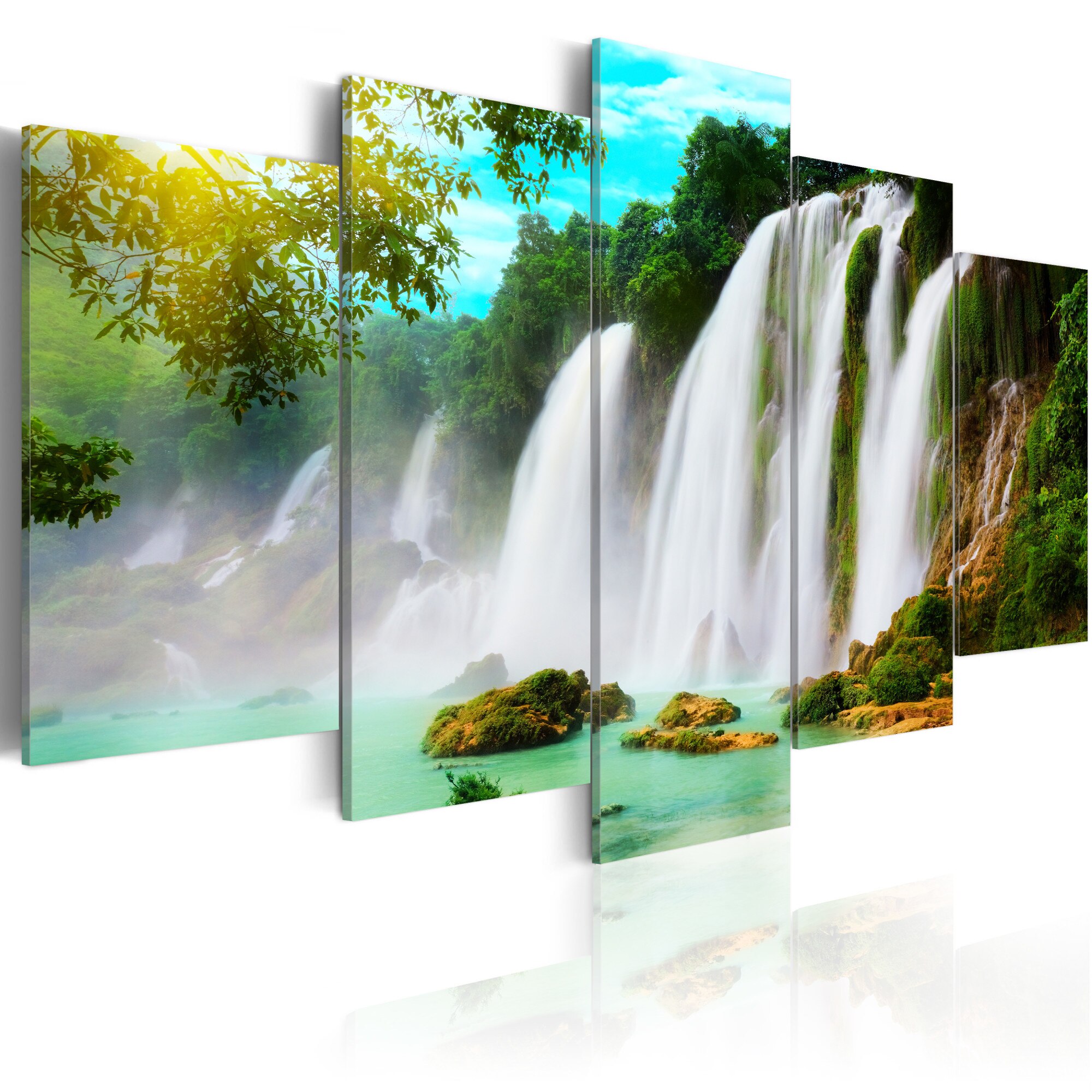 Tablou canvas 5 piese - Minunea naturii - 100x50 cm