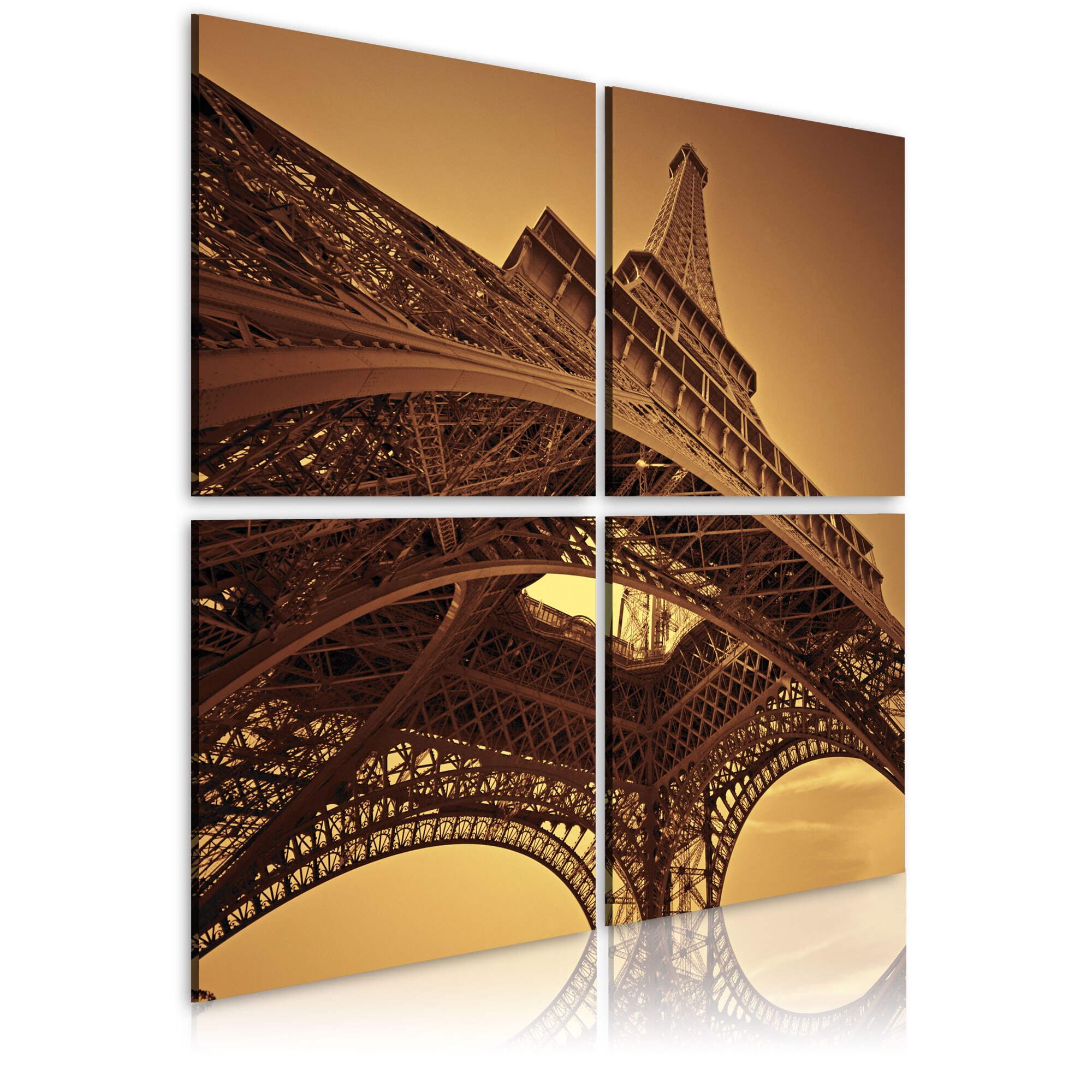 Tablou canvas 4 piese - Turnul Eiffel din Paris - 40x40 cm