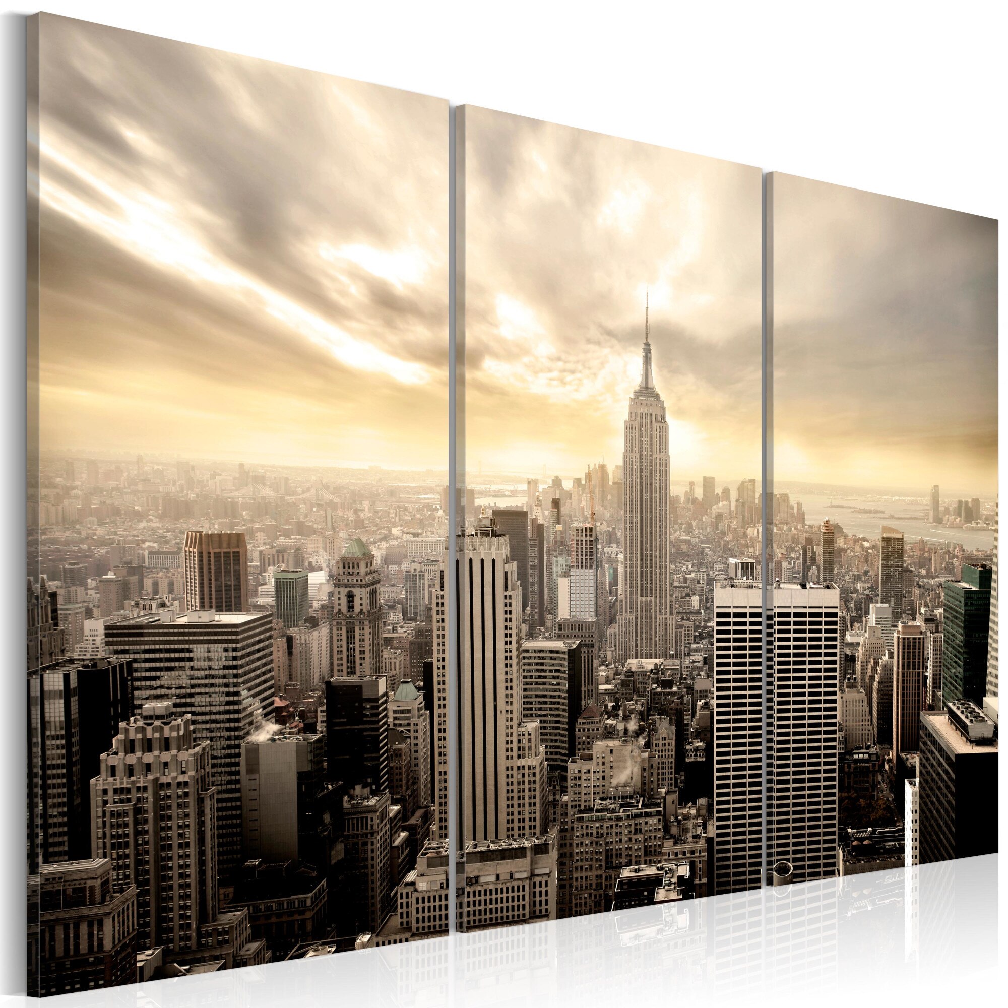 Tablou canvas 3 piese - Seara In New York - 120x80 cm