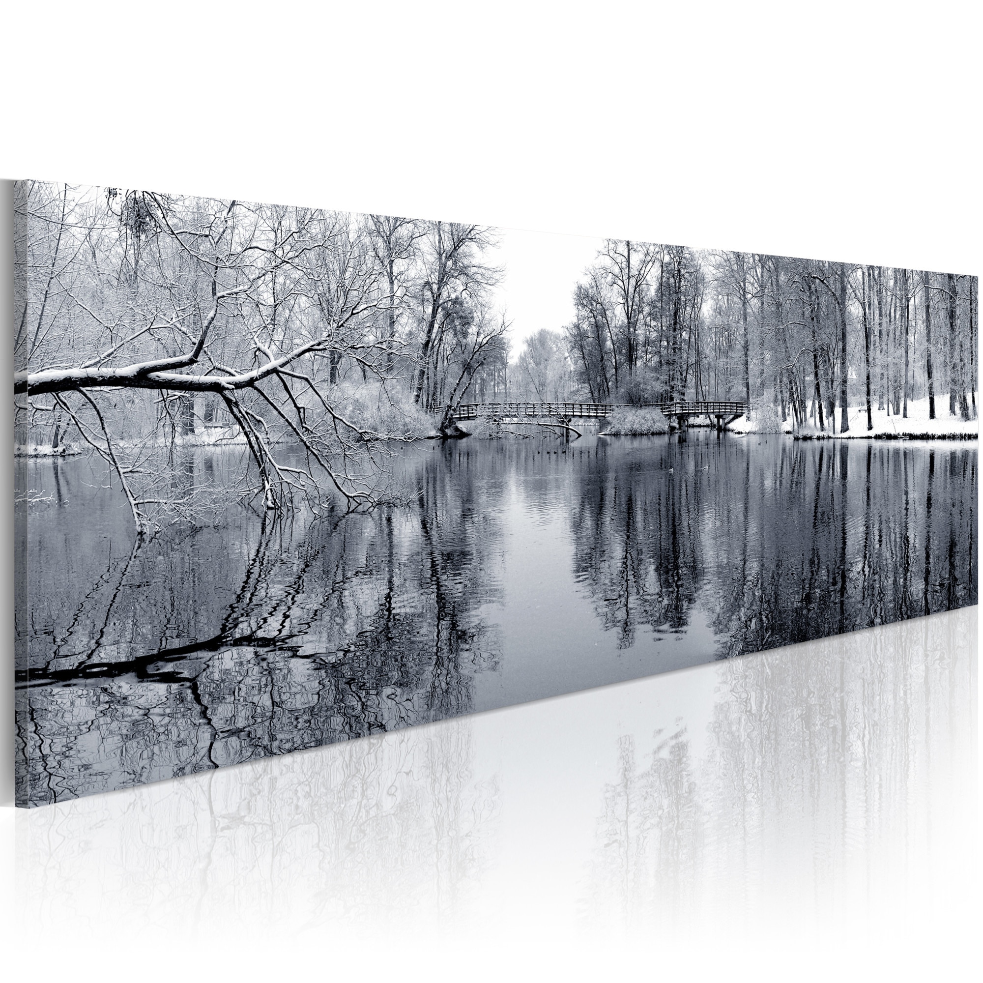 Tablou canvas - Peisaj: iarna - 120x40 cm