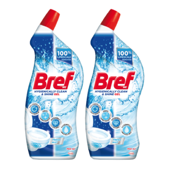 Solutie curatare toaleta Bref WC Gel Fresh mist, 2x700 ml Solutie curatare toaleta Bref WC Gel Fresh mist, 2x700 ml