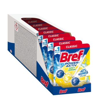 Pachet Promo: Odorizant toaleta Bref Power Aktiv Lemon, 10x50 g Pachet Promo: Odorizant toaleta Bref Power Aktiv Lemon, 10x50 g