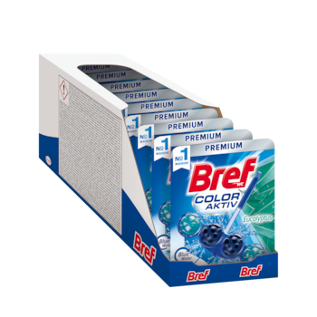 Pachet Promo: Odorizant toaleta Bref Blue Aktiv Eucalypt, 10x50 g Pachet Promo: Odorizant toaleta Bref Blue Aktiv Eucalypt, 10x50 g