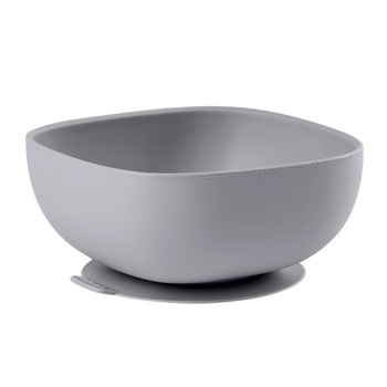 Bol Beaba din silicon cu ventuza, Gri Bol Beaba din silicon cu ventuza, Gri