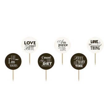 Decoratiuni candy bar ''SWEET LOVE'', 6buc/set Decoratiuni candy bar ''SWEET LOVE'', 6buc/set