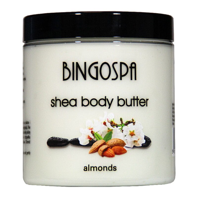 Unt de corp BingoSpa, Unt de Shea, Ulei de migdale, 250 g