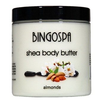 Unt de corp BingoSpa, Unt de Shea, Ulei de migdale, 250 g Unt de corp BingoSpa, Unt de Shea, Ulei de migdale, 250 g