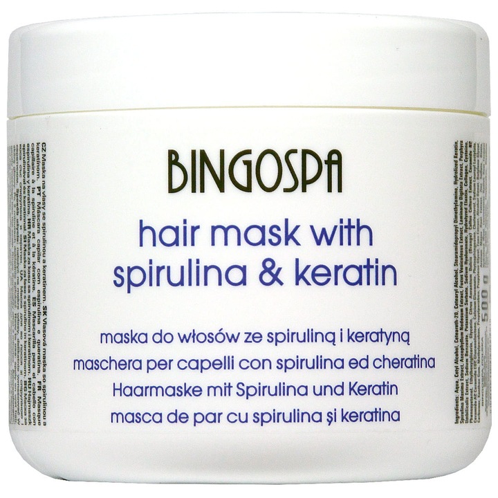 Masca de par BingoSpa, Cheratina si spirulina, 500 g