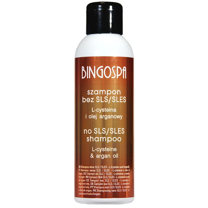 Sampon fara SLS / SLES BingoSpa, L-cisteina si ulei de argan, 100ml