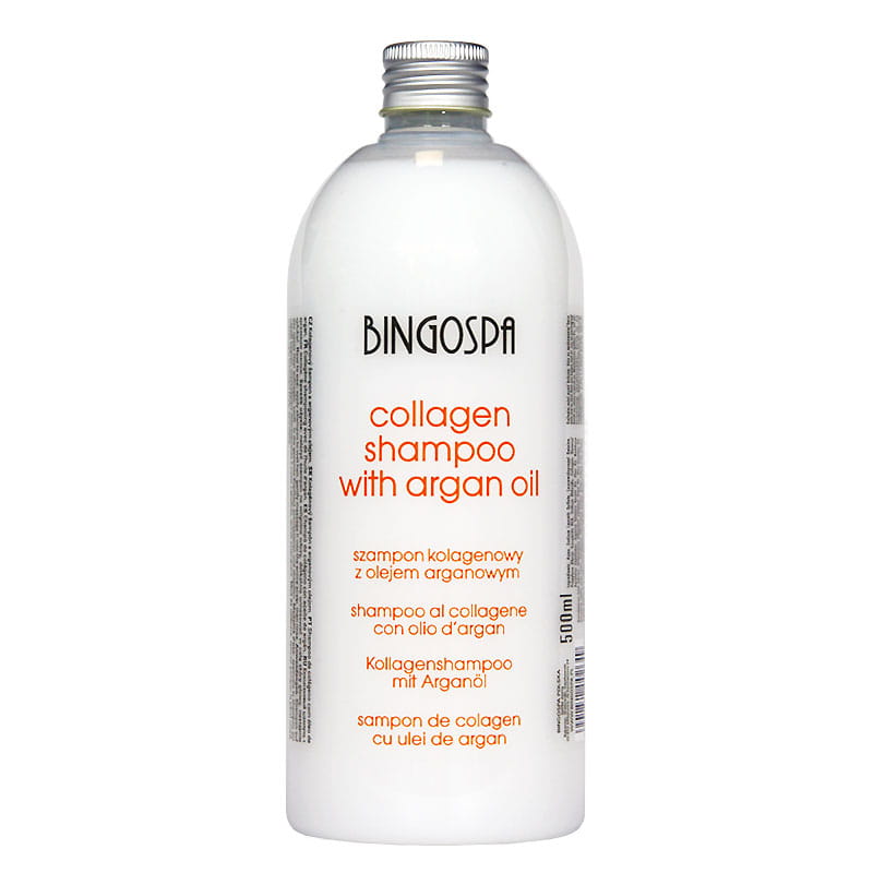 Sampon BingoSpa, Colagen, Bambus, Ulei de argan, Pentru parul fragil, 500 ml
