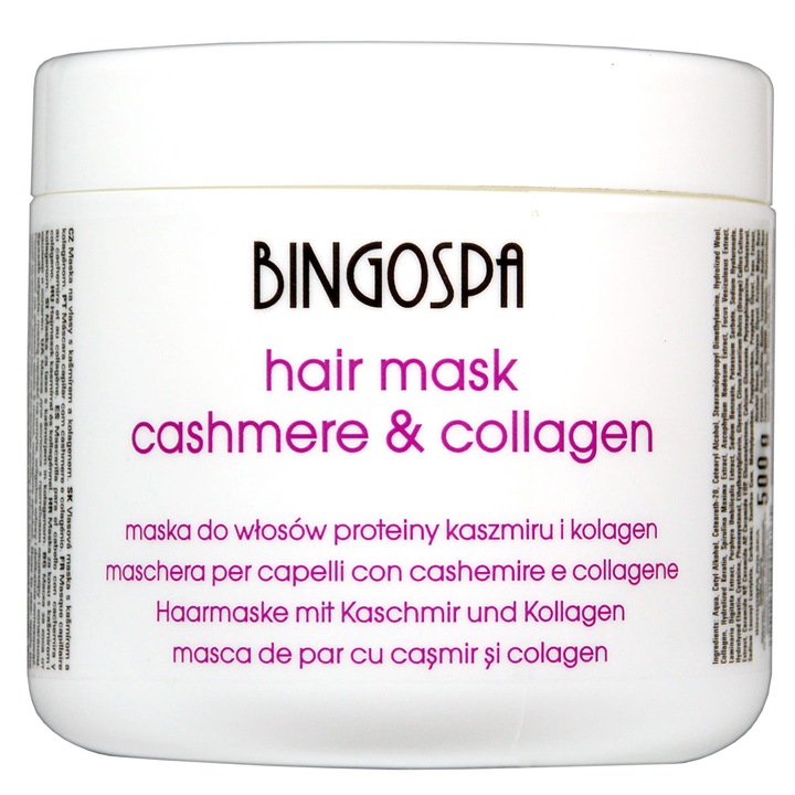 Masca de par BINGOSPA, Proteine din casmir si colagen, 500 g