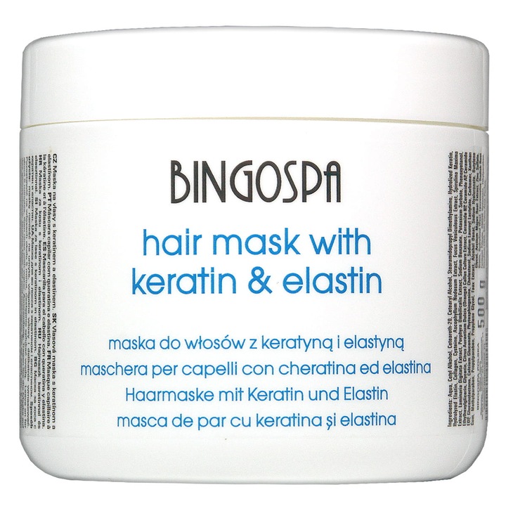 Masca de par BingoSpa, Keratina si elastina, 500 g