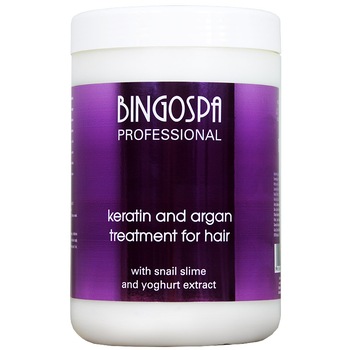 Tratament pentru par BingoSpa, Keratina/Ulei de argan, Extract de iaurt, 1 kg Tratament pentru par BingoSpa, Keratina/Ulei de argan, Extract de iaurt, 1 kg