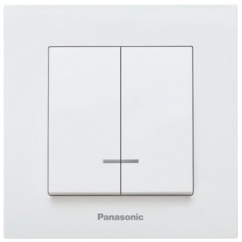 Intrerupator cu LED Karre Plus Panasonic, Alb Intrerupator cu LED Karre Plus Panasonic, Alb